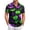 Orange, variant on Men's Casual Halloween Themed Short Sleeve Shirt with Button Down Closure and Pumpkin Flame Print for Daily Wear Orange XL