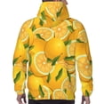 thumbnail image 7 of Naloa Yellow Limes Men's Casual Hooded Collar Drawstring Hoodies Pullover Sweatshirts Casual Long Sleeve Shirts-4X-Large, 7 of 7