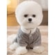 thumbnail image 2 of 1pc Gray Cute Cartoon Bear Printed Pet Snowsuit With Harness Hole For Cats And Dogs, Everyday Wear (Without Leash), 2 of 5