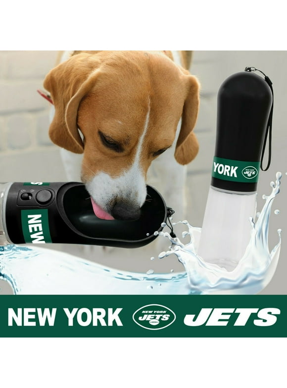 Pets First NFL New York Jets Portable Pet Water Bottle Travel Dog Water Bottle on the go Cat Water Bottle