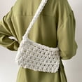 thumbnail image 3 of Bolso de viaje para mujer Bolsos de hombro tejidos con cuerda de algodón Monedero de ganchillo de verano (Blanco) Ndcxsfigh Para Estrenar, 3 of 5