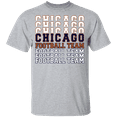 thumbnail image 1 of Chicago Football Team Stacked Youth T-Shirt, 1 of 2