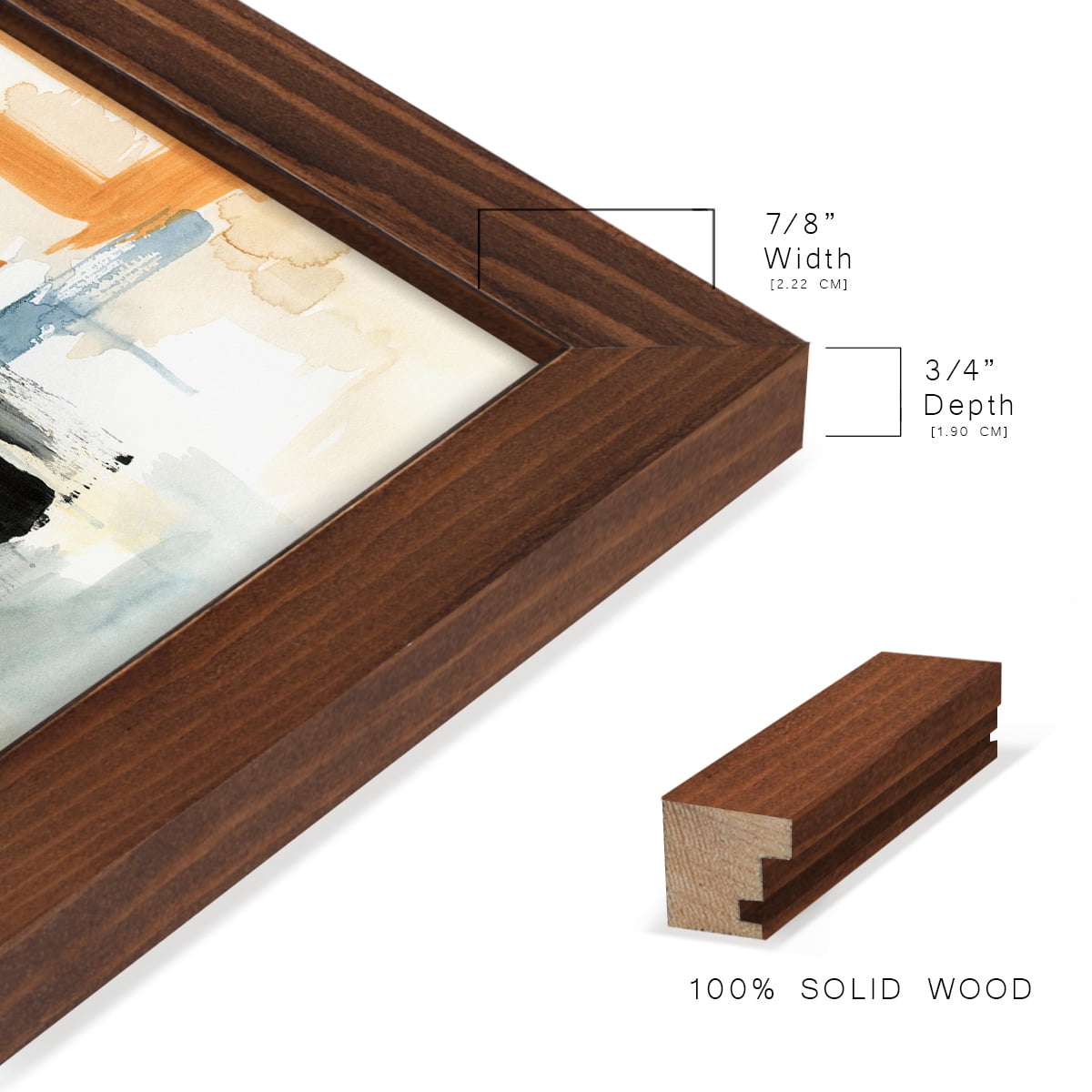 Seria II - Framed Print w/glass - Chestnut
