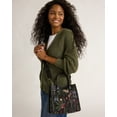 thumbnail image 4 of Time and Tru Women's Floral Mini Box Tote Bag with Crossbody Strap, Black, 4 of 4