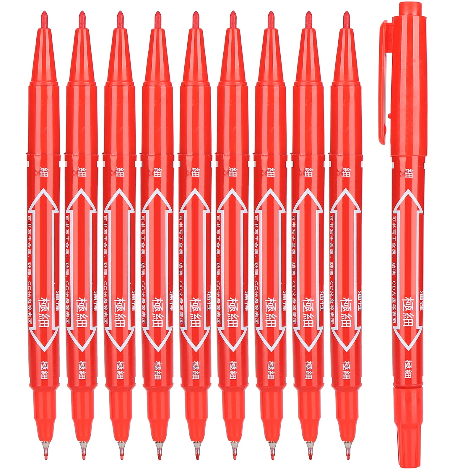 ANGGREK Double‑End Marker Pen, Colored Marker Pen No Fading Ergonomic