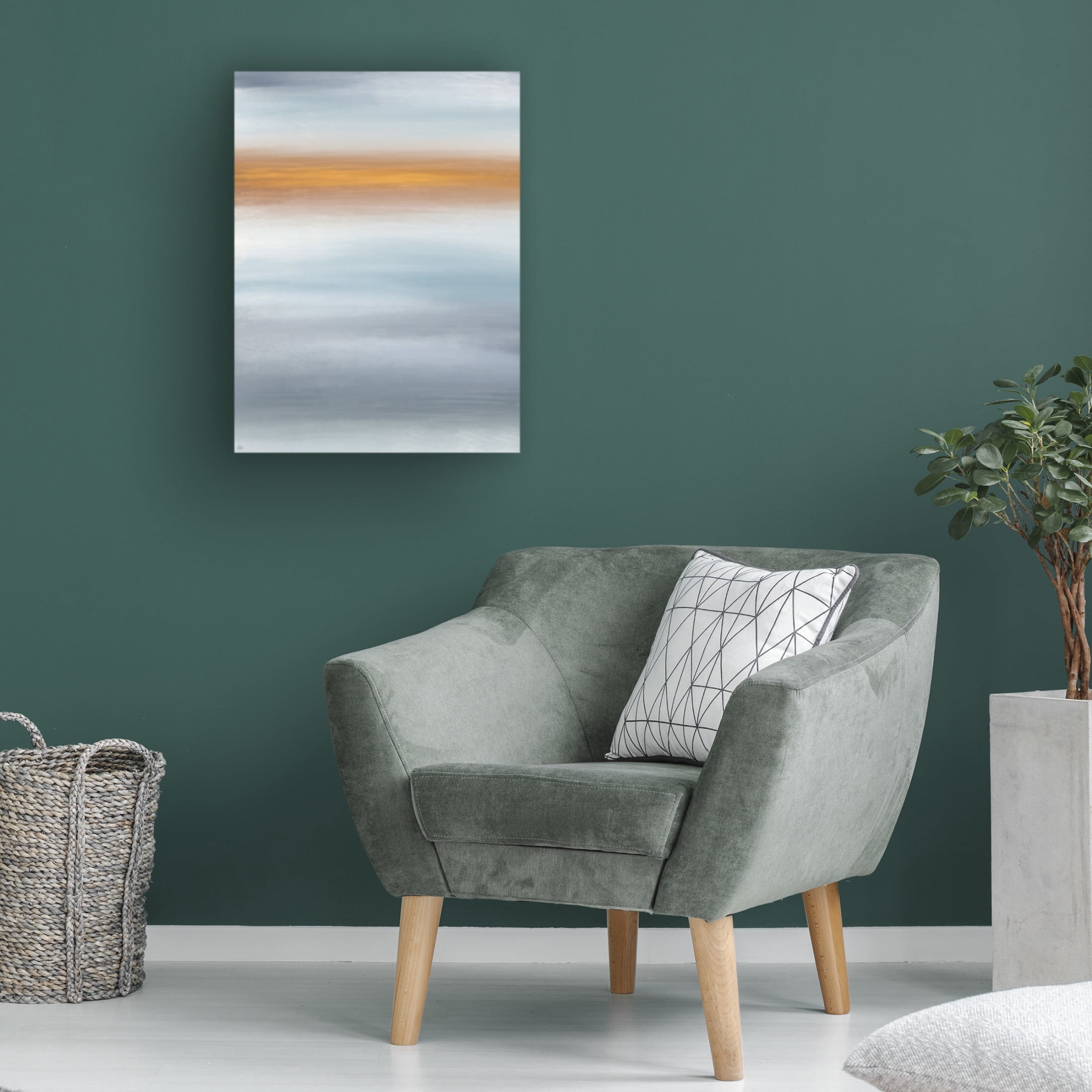 Canvas Wall Art - Line and Brush 'Golden Distance' Wall Art for Living Room, Bedroom, or Office Décor by Trademark Fine Art - 24 x 32 Inches