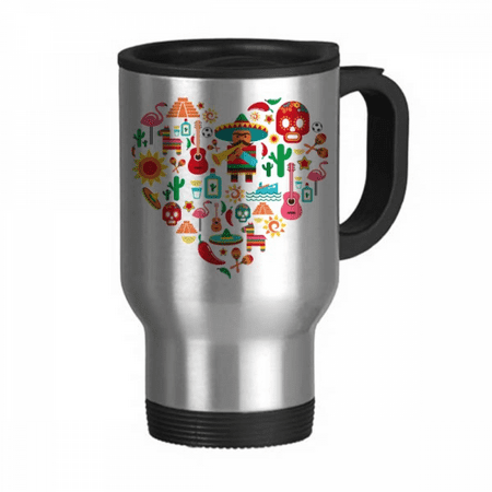 

Sombrero Suger l Mexico Mexican Flango Travel Mug Flip Lid Stainless Steel Cup Car Tumbler Thermos