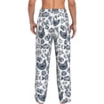 thumbnail image 3 of Goofa Chicken And Fish Printed Soft Pajama Pants for Men, Wide Leg Comfy Casual Lounge Yoga Pants-Small, 3 of 9