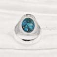 thumbnail image 6 of Blue Copper Turquoise Mans Ring, Natural Copper Turquoise Ring, Silver Jewelry, 925 Silver Ring, Birthday Gift, Heavy Mens Ring, Arabic Design, Ottoman Style Ring, Christmas, Turkey Mens Signet Ring, 6 of 6