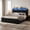 Black, variant on Uforic Queen Size Bed Frame with 4 Storage Drawers & RGB LED Lights, Velvet Upholstered Platform Bed with Charging Station & Bookcase Headboard, No Box Spring Needed, Easy Assembly, Black