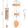 thumbnail image 2 of DEWEL Wind Chimes, 25-Inch Outdoor Memorial, Rose Gold Metal Tubes & Hook, Deep Tone, Sympathy Gift for Garden, Patio, Yard, Home, 2 of 7
