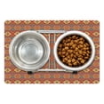 thumbnail image 1 of Colorful Pet Mat for Food and Water, Mosaic Inspired Horizontal Lines with Graphic Design, Non-Slip Rubber Mat for Dogs and Cats, 18" X 12", by Ambesonne, 1 of 1