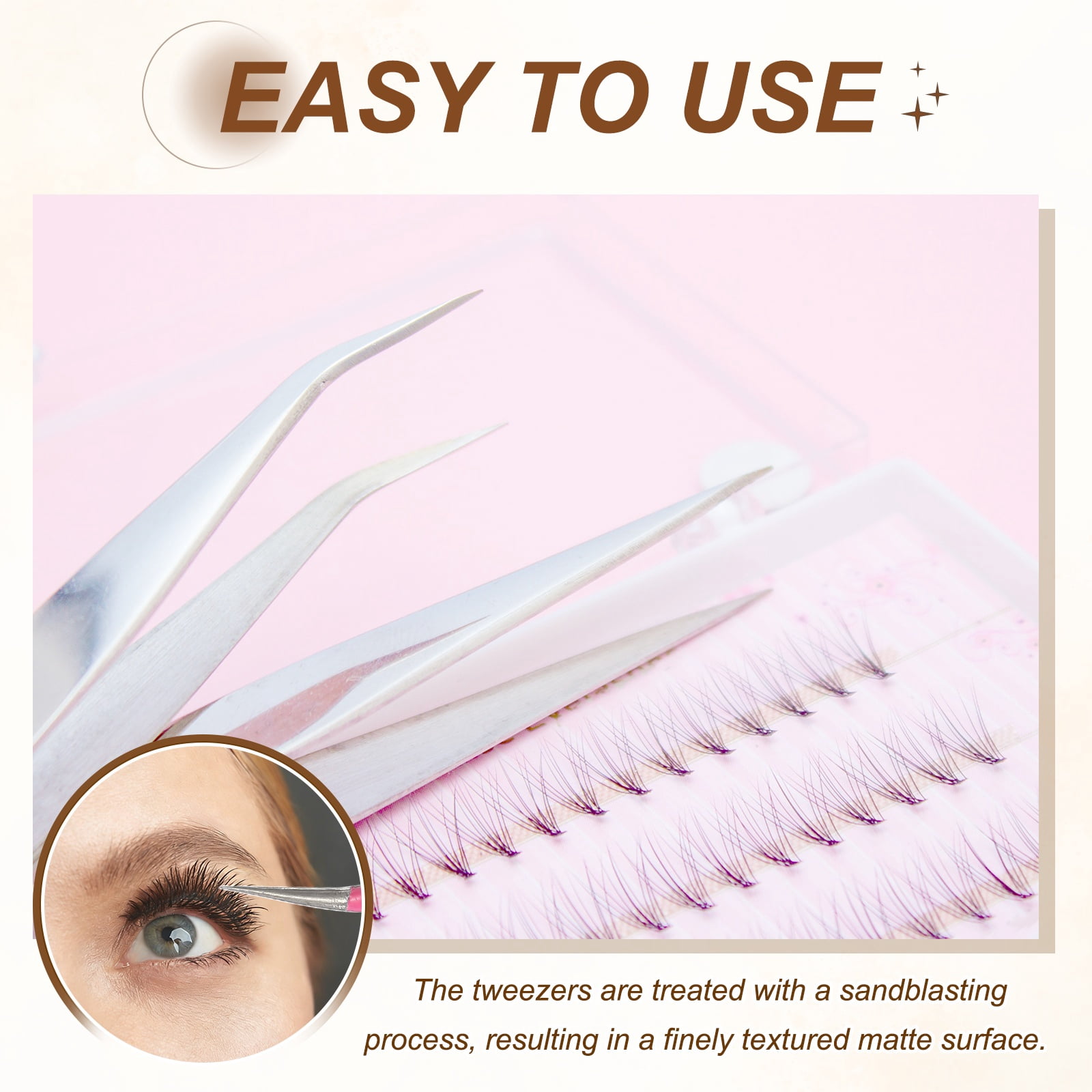 Uxcell 9Pcs Curved Pointed Craft Tweezers with Protective Cover, Anti-Static Stainless Steel Precision Tweezers Casual Beauty Tools for Eyelash Extensions, 9 Colors