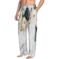 thumbnail image 2 of Balery Men'S Pumpkin And White Marble Pants,Sleepwear Pants,Pajama Pants,Pj Bottoms Drawstring And Pockets-Medium, 2 of 9