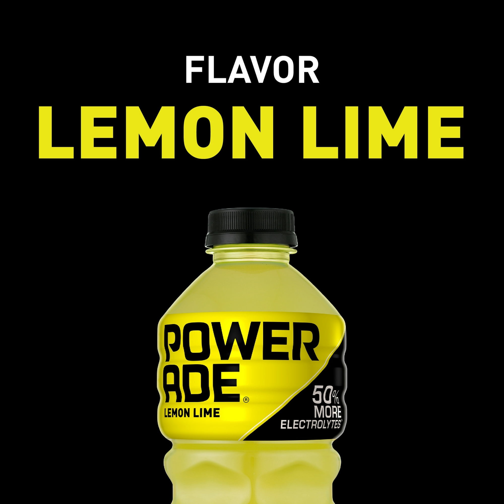 POWERADE Electrolyte Enhanced Lemon Lime Sport Drink, 28 fl oz, Bottle - 3 Pack