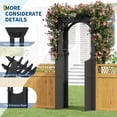 thumbnail image 2 of Studyset Outdoor Wooden Arch Trellis,Wood Garden Arbor with Gate,Garden Trellis for Climbing Plants Outdoor,Wood Arbor Arch Backdrop Stand for Garden,Backyard,Lawn,Wedding, 2 of 8
