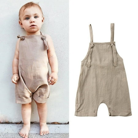 Fashion Toddler Kids Boys Girls Bib Shorts Romper Jumpsuit Playsuit Clothes