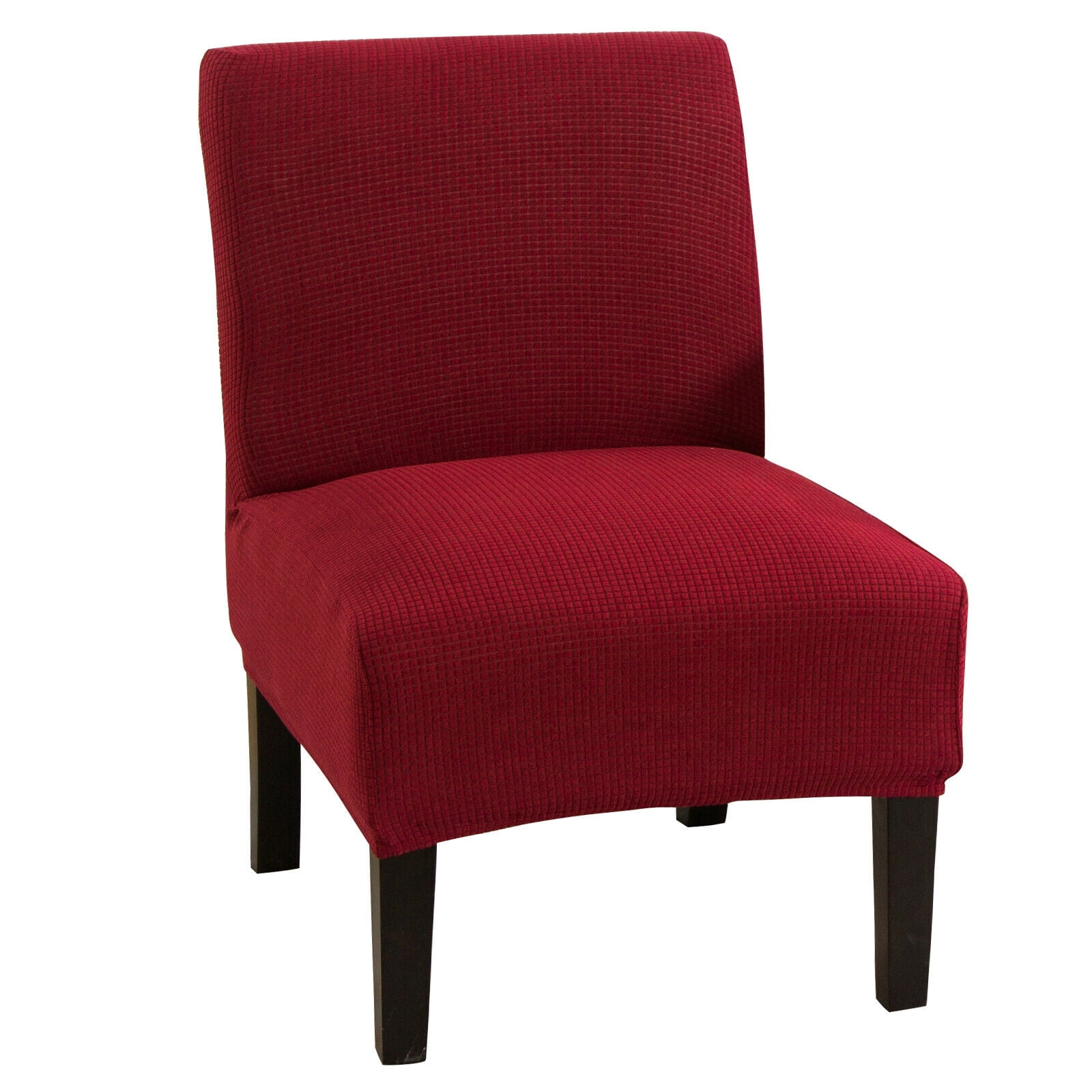 JIAN YA NA Armless Accent Chair Covers Velvet Stretch Slipcovers