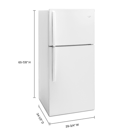 Whirlpool - 19.2 Cu. Ft. Top-Freezer Refrigerator - White