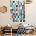 thumbnail image 2 of Moroccan Decor Wall Hanging Tapestry, Mega Patchwork Pattern with Different Colorful Arabic Figures Original Tunisian Artful Theme, Bedroom Living Room Dorm Accessories, 60 X 80 Inches, by Ambesonne, 2 of 5