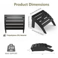 thumbnail image 7 of Hidpriva Outdoor Adirondack Ottoman, HDPE Weather Resistant Folding Footstool for Patio Pool Porch Lawn, Black, 7 of 7