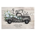 thumbnail image 3 of Personalized Planet 27x18 Enjoy the Ride Together Vintage Pickup Truck Personalized Doormat on Durable Indoor Outdoor 1/8" Thick Low Profile Mat with Non Slip Rubber Backing, 3 of 7