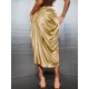 thumbnail image 2 of Falda plisada asimétrica plisada para mujer con cintura alta y pliegues campán, (bright Champagne) XL campán, (bright Champagne) XL Xishao ropa, 2 of 2