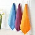 thumbnail image 4 of JIEMUCES 1/5Pcs Rag Cleaning Clothes 30*40cm Streak-Free Lint-Free Polishing Reusable Durable Fish Scale Pattern Kitchen Dishwashing Clothes, 4 of 8