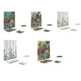 thumbnail image 4 of CSCHome Waterproof Shower Curtain Liner with Shower Curtain+shower Mat+u Mat+toilet Cover Polyester Floral Printed Shower Curtain Sets Bathroom Accessories, 4 of 5