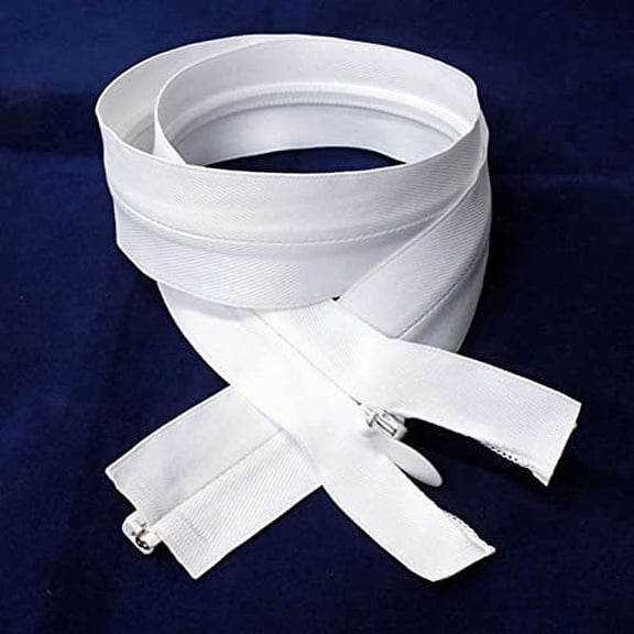 Invisible Light Weight Separating YKK Zippers for Clothes, Crafts & Sewing Projects - Color: White -Made in The United States (2 Zippers Per Pack) (36" Inches)