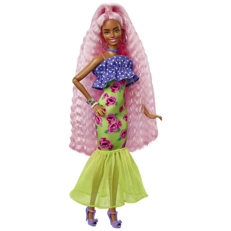 Barbie Extra Fashionista Dress Doll with Mix-and-Match Clothes and