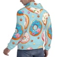 thumbnail image 6 of Balery Colorful Donut Pattern Mens Hoodie Kangaroo Pocket Hoodie Pullover Hooded Sweatshirt Ideal for Daily Wear Travel and Home-4X-Large, 6 of 7
