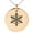 Rose, variant on Rose Gold Stainless Steel Crystallized Snowflake Engraved Small Medallion Circle Charm Pendant Necklace