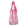 thumbnail image 3 of Fashion Print Insulated Water Resistant Round Small Lunch Cooler or Cosmetic Tote Bag Pink Arrow, 3 of 3