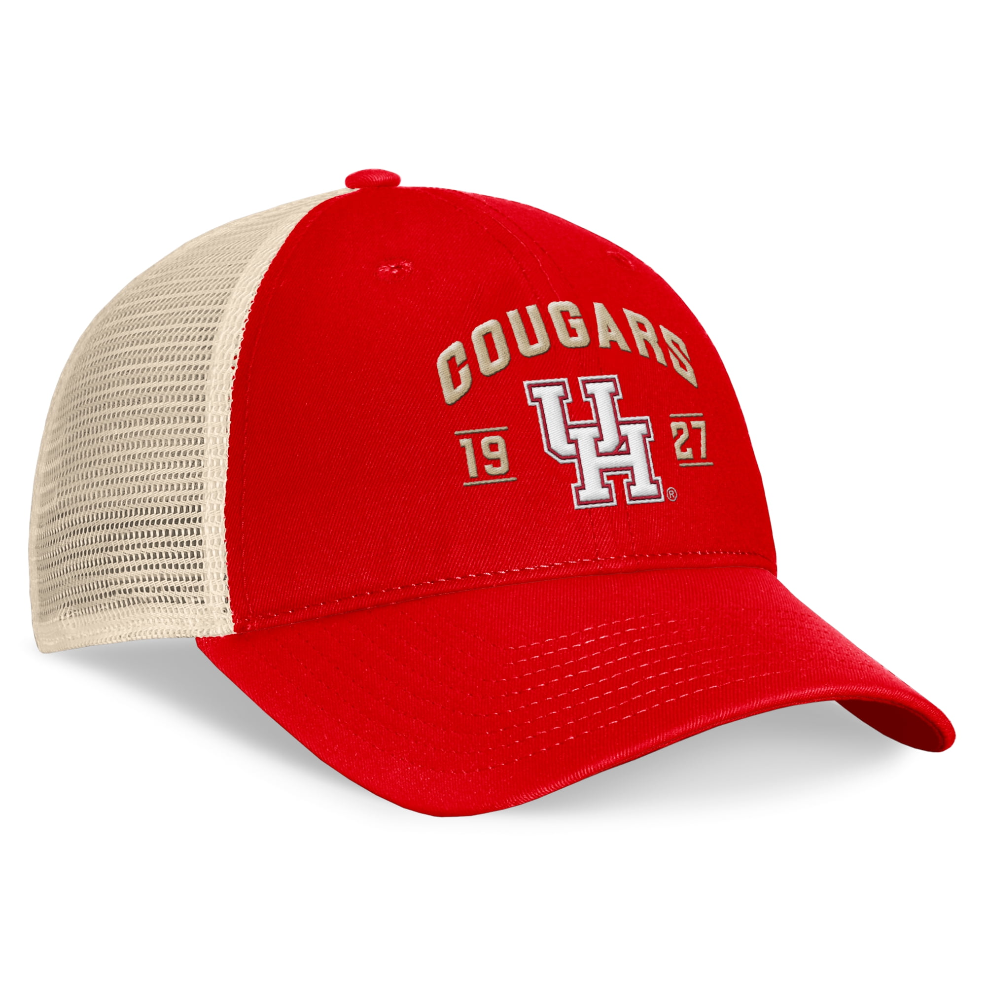 Men's Top of the World Red Houston Cougars Heritage Waylon Trucker Adjustable Hat