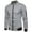 Gray, variant on AOOCHASLIY Fall Clothes Men Diamond Casual Contrasting Zip Stand Collar Hoodie Jacket Coat