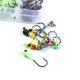 thumbnail image 2 of Toystoory Juego de anzuelos de pesca de 100 uds, anzuelos de cabeza de Multicolor con un solo anzuelo, señuelo de Maggot Grub, Pescar, 2 of 6
