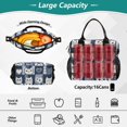thumbnail image 2 of FORMRS Insulated Lunch Bag for Work School Unisex Large Capacity Cooler with Shoulder Strap, Blue Cats and Hearts, 2 of 6