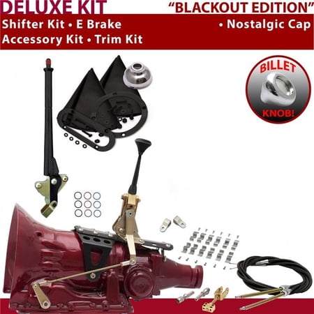 American Shifter 4L60E Shifter Kit Black 6 in. E Brake Cable Clamp Clevis Trim Kit for EBDC1