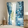 thumbnail image 3 of jejeloiu Christmas Reindeer Black Out Curtains,Dreamy Fairy Tale Curtains Pack of 2 (42x63 Each),Merry Xmas Bedroom Curtains,Lightweight Room Decor, 3 of 6