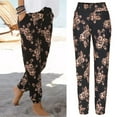 thumbnail image 2 of Women High Waist Printing Drawstring Casual Pants Women Easy Trousers Long Pants Boho Beach Pockets Pants Waist Printing Boho Women Easy Pockets High Pants Beach Trousers Pants Long Pants, 2 of 7