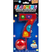 Flashing Number Birthday Cake Toppers 4.5" Table Décor Party Decoration #'s