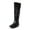 WIDE/CALF/BLACK/PU, variant on Dream Pairs Womens Wide Calf Faux Fur Slouchy Low Heel Side Zip Knee High Boots Wide/Calf Winter Boots