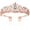 Rose Gold, variant on Silver Crystal Tiara Crowns Bride Crystal Crown with Comb Costume Hair Accessories for Women and Girls