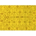 thumbnail image 1 of Ahgly Company Machine Washable Indoor Rectangle Abstract Yellow Modern Area Rugs, 4' x 6', 1 of 4
