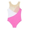 thumbnail image 3 of YONGHS Kids Girls Metallic Gymnastics Ballet Dance Leotard Athletic Practice Bodysuit Pink 6, 3 of 5