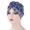 Dark Blue, variant on Caywon Women's Trendy Floral Print Head Wrap Muslim lightweight Breathable Ruffle All Packaged Spring Summer Headscarf(Dark Blue,Free Size)