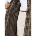 thumbnail image 6 of DARING DIVA Women's Single Breasted Vintage Winter Overcoat Plaid Pea Coat M Coffee, 6 of 6