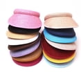 thumbnail image 3 of Summer Multi-function Foldable Portable Suncap Straw Cap Beach Hats Sun Hat Visor Hat BLACK, 3 of 8