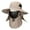 Khaki, variant on BadPiggies Wide Brim Sun Hat 3-in-1 UV Protection Fishing Cap with Removable Face & Neck Flaps (Dark Gray)